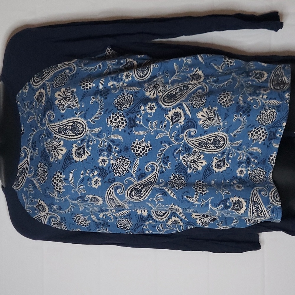 Femme by Tresics 3/4 Sleeve Blue Shirt